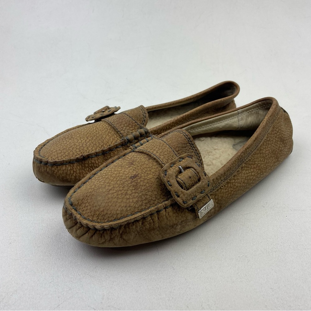 UGG Thelma Tan Sheepskin Driving Moccasins #1693 Size 11